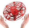 UFO Induction Aircraft Gesture Four-axis Induction Flying Saucer Suspension Children Toys(Red)