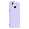 For iPhone 14 Nano Lens Cover Liquid Silicone Phone Case(Light Purple)