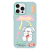 For iPhone 14 Pro Skin Feeling Jelly TPU Hybrid PC Phone Case(Potato Chips Puppy Light Green)