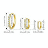 S925 Sterling Silver Gold-plated Silver Hoop Earrings Ear Ornaments, Color: Silver L