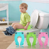 Frog-Shaped PP Material Environmental Protection Children Travel Portable Toilet Seat(Blue)