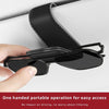 Car Eyeglasses Clip Car Leather Magnetic Closure Sunglasses Storage Bag(Grey)