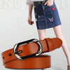 ZK--052 Soft and Wear-resistant Fine Cowhide Belt with Pin Buckle, Length: 105cm(Black)
