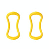 2 PCS PP Smooth Yoga Circle Fascia Stretching Ring Pilates Resistance Ring (Yellow)