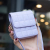 For Samsung Galaxy Z Flip6 BFB04 Plaid Crossbody Fold Phone Bag(Purple)
