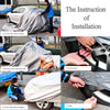 PVC Anti-Dust Sunproof Sedan Car Cover with Warning Strips, Fits Cars up to 4.5m(176 inch) in Length