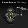 addies MY-1601 Regular Version Silicone Watchstrap Quartz Watch, Support Calendar, Size:L (Gray)