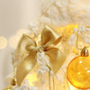 50cm LED Desktop Flocked Mini Christmas Tree Christmas Tree Ornaments Christmas Decorations(White)