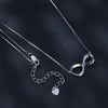Sterling Silver Plated Mobius Ring Moissanite Necklace