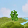 5pcs Micro Landscape Ornaments Simulated Christmas Trees Succulent Accessories Materials, Style: Small Willow Tree