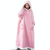 Lazy Blanket Lambswool TV Blanket Wearable Blanket, Size: Length 150CM(Light Pink)
