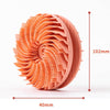 Double-Sided Silicone Cleaning Bath Brush Multifunctional Massage Shower Brush(Orange Red)