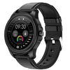 E89 1.32 Inch Screen Leather Strap Smart Health Watch Supports ECG Function, AI Medical Diagnosis, Body Temperature Monitoring(Black)