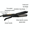 4-Speed Temperature Control Hair Straightening Clip Hair Straightener Hairdressing Tools EU Plug