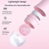 Natural Rose Quartz Face Oil Absorbing Roller Volcanic Stone Facial Skin Repair Cleansing Massager(Pink)