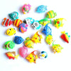 10 Floating Fake Fish Aquarium Toys, Assorted Colours