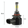 F8 9005 2 PCS 22W 3000LM 6000K Four Side DOB LED Headlight Fog Light Bulbs High Beam Conversion Kit DC 9-32V