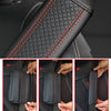 Fiber Leather Embossed Car Seat Belt Shoulder Cover Protector 6.5X23cm(Black Blue)