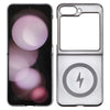 For Samsung Galaxy Z Flip5 6D Glossy Electroplated PC MagSafe Phone Case(Galaxy Silver)