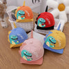 C0306 Spring Cartoon Dinosaur Pattern Baby Peaked Caps Infant Sunhat, Size: 48cm Adjustable(Skin Pink)