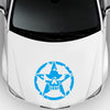 D-520 Star Pattern Car Modified Hood Decorative Sticker(Blue)