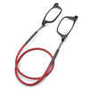 Portable Magnetic Hanging Neck Retractable Reading Glasses +350(Brown Frame Black Legs)