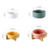 15.5cm/850ml Cat Dog Food Bowl Pet Ceramic Bowl, Style:Bowl With Wooden Frame(Yellow)