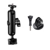 9cm Connecting Rod 20mm Ball Head Motorcycle Rearview Mirror Fixed Mount Holder with Tripod Adapter & Screw for GoPro, Insta360, DJI and Other Action Cameras(Black)