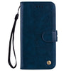 Business Style Oil Wax Texture Horizontal Flip Leather Case for Xiaomi Redmi 7, with Holder & Card Slots & Wallet (Blue)