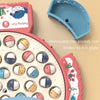 Magnetic Fishing Toy Children Educational Multifunctional Music Rotating Fishing Plate, Colour: Blue Battery Style+45 Fish 4 Rods+Education Content