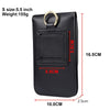 Lambskin Texture Men Phone Universal Double Lattice Waist Bag Leather Case, Size:S(Black)