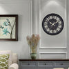 Home Round Retro Living Room Quartz Wall Clock(Antique Copper)