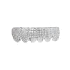 Halloween Accessories Micro-Inlaid Zircon Hip-Hop Braces, Colour: Silver Lower Teeth