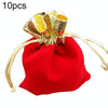 Velvet Bag Jewelry Storage Bag Christmas New Year Holiday Blessing Bag, Size:10x12cm(Red)