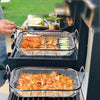 Stainless Steel Square BBQ Basket Heightened Handle Anti-scalding Grill Basket 42.5x28x10.5