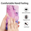 For Samsung Galaxy A55 5G Painted Marble Pattern Leather Phone Case(Purple)