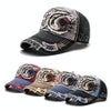 13948 Shark Pattern Washable Baseball Cap Spring and Autumn Sun Hat, Size:One Size(Denim Blue)