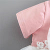 Girls Splicing Lace Mesh Princess Dress with Bow-knot, Kid Size:90cm(Pink)