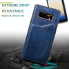 For Galaxy Note 8 Shockproof Calf Texture Protective Case with Holder & Card Slots & Frame(Black)