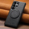 For Samsung Galaxy S25 Ultra 5G Suteni G3 Oil Wax 360 Rotation Holder MagSafe Back Phone Case(Black)