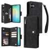 For Samsung Galaxy A06 4G Rivet Buckle 9 Cards Three Fold Leather Phone Case(Black)