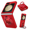 For Samsung Galaxy Z Flip5 360 Rotation Ring Holder MagSafe Shockproof PC Phone Case(Red)