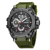 SMAEL 8060 Waterproof Sports Alloy Men Watch Luminous Display HD Mirror Watch(Army Green)