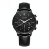 Ochstin 6050A Multifunctional Quartz Men Leather Watch(Black)