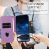 For Samsung Galaxy A34 5G Strong Magnetic Frosted Flip Leather Phone Case(Light Purple)