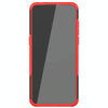 For Alcatel 3L (2021) Tire Texture Shockproof TPU+PC Protective Case with Holder(Red)
