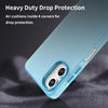 For Samsung Galaxy A06 4G Frosted Translucent TPU Hybrid PC Full Coverage Phone Case(Blue)