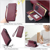 For Samsung Galaxy A36 Leather Stitching Multi-card Slot Zipper Phone Case(Wine Red)