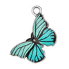 10pcs / Set Butterfly Charms Earrings Necklace Bracelet Accessories DIY Material(Light Blue)