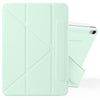 For iPad 10th Gen 10.9 2022 Fixed Buckle Magnetic Deformation Leather Tablet Case(Baby Green)
